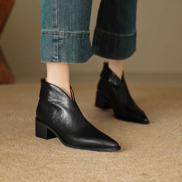 Handcrafted Luxury Leather Women's Shoes: Timeless Elegance and Quality(EcqiH-6115)