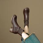 Exquisite Handcrafted Leather Women's Shoes: Luxury Elegance(EcqiH-6105)