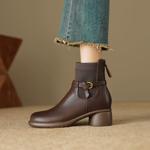 Exquisite Handcrafted Leather Women's Shoes: Luxury Elegance(EcqiH-6105)