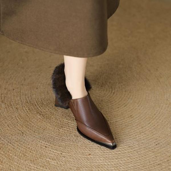 Handcrafted Luxury Leather Shoes for Elegant Women(EcqiH-6162)