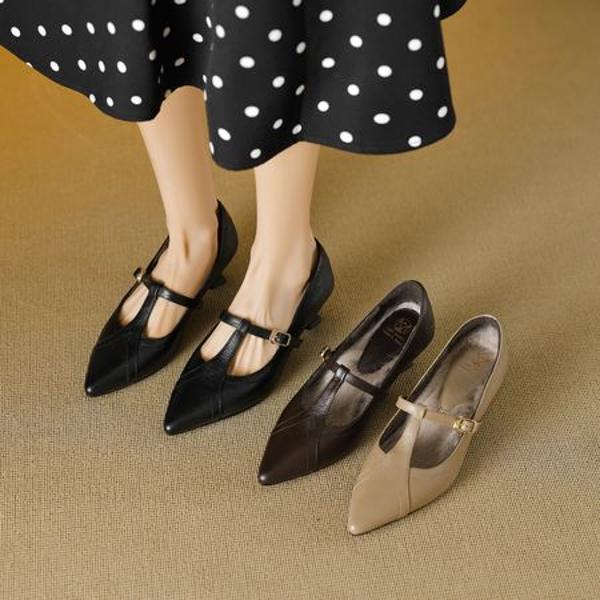 Exquisite Handcrafted Leather Women's Shoes: Luxurious Elegance and Quality(EcqiH-6218)