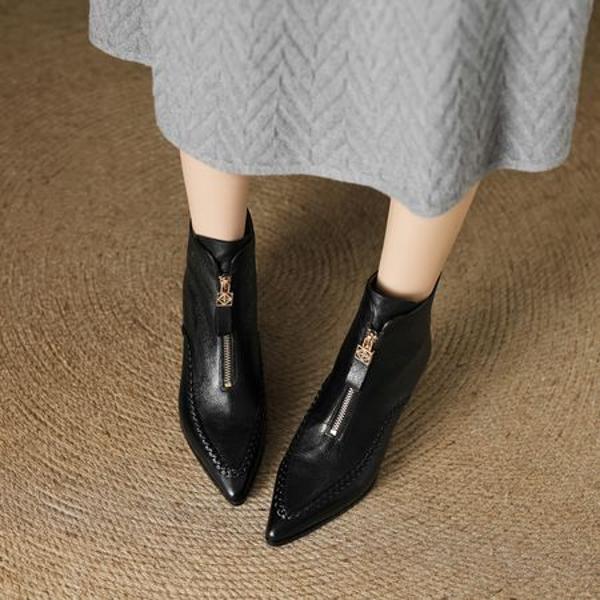 Elegant Handmade Leather Women's Shoes: Exquisite Craftsmanship & Luxury Quality(EcqiH-6215)
