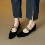 Luxury Handcrafted Leather Women's Shoes with Exquisite Craftsmanship(EcqiH-6225)