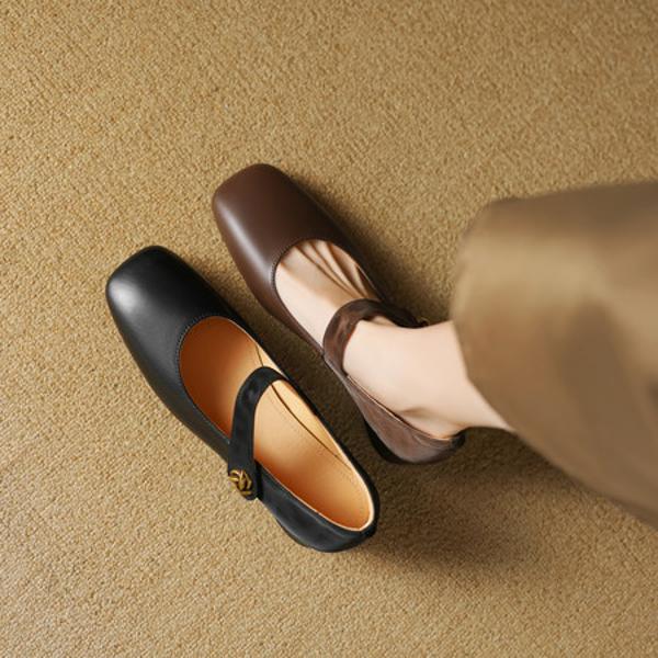 Luxurious Handcrafted Leather Women's Shoes: Elegant Craftsmanship(EcqiHL-7002)