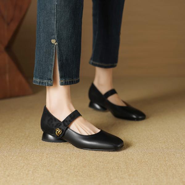 Luxurious Handcrafted Leather Women's Shoes: Elegant Craftsmanship(EcqiHL-7002)