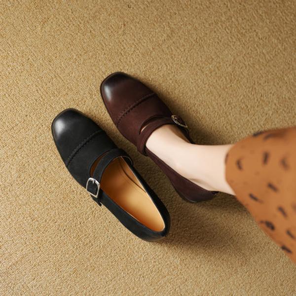 Elegance in Every Stitch: Luxurious Handmade Leather Women's Shoes(EcqiHY-7052)