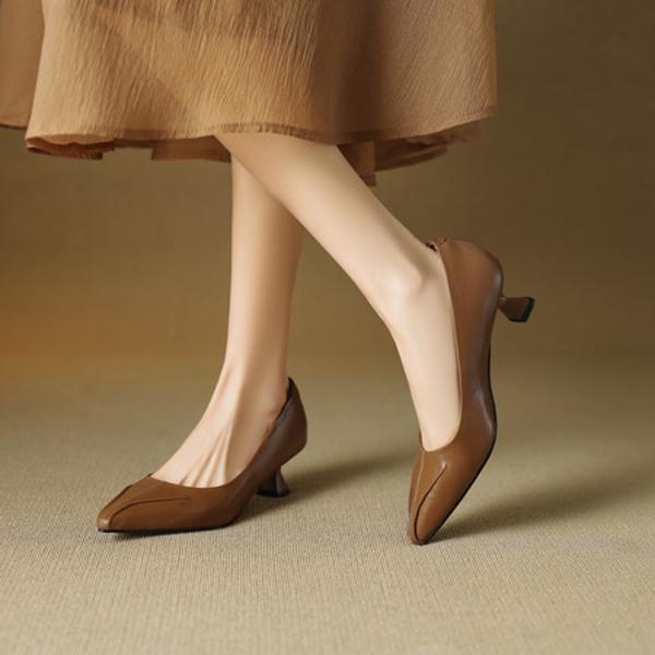 Handcrafted Leather Women's Shoes: Elegant Luxury & Artisanal Quality(EcqiH-7085)