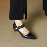 Exquisite Handmade Leather Women's Shoes with Luxurious Craftsmanship(EcqiH-7082)