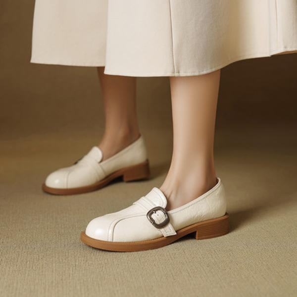 Elegant Handcrafted Leather Women’s Shoes: High-End Luxury Quality(EcqiH-7072)