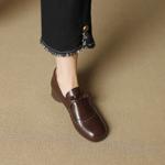 Elegant Handmade Leather Women’s Shoes - Luxurious Craftsmanship(EcqiH-7179)