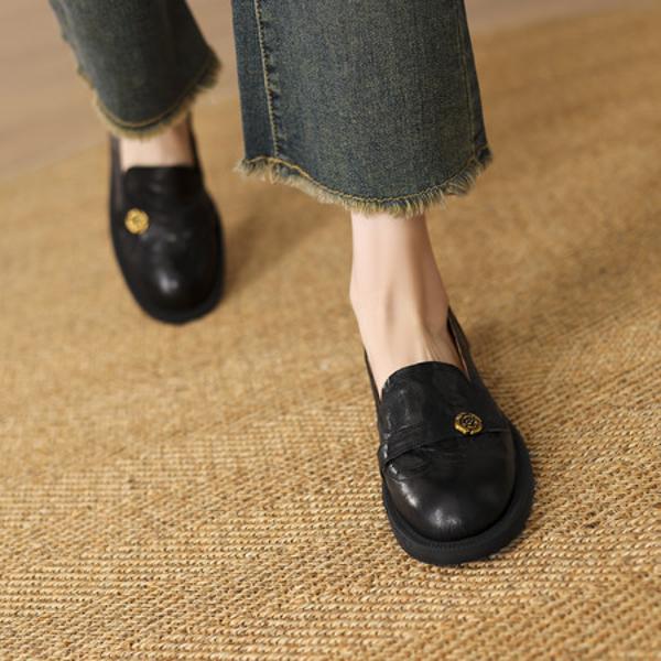 Elegant Handcrafted Leather Women's Shoes of Luxury(EcqiH-7090)