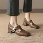 Elegant Handcrafted Genuine Leather Women's Shoes of Luxury Quality(EcqiHL-7019)