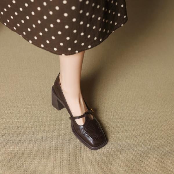 Elegant Handcrafted Leather Women's Shoes: Luxury Redefined(EcqiH-7265)