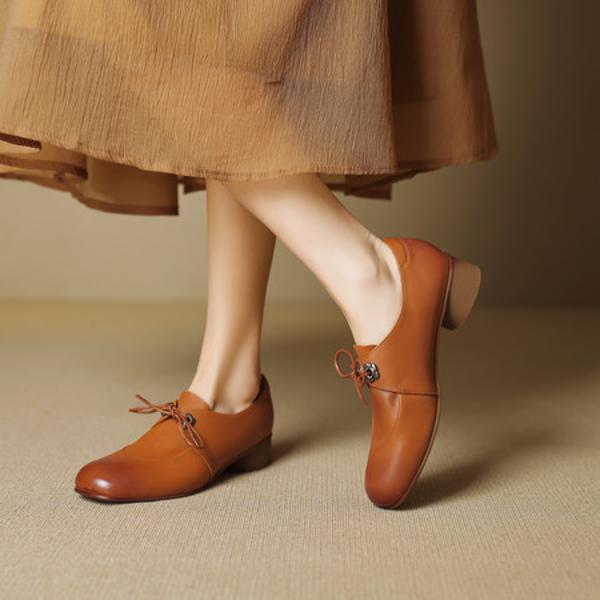 Handcrafted Luxury Leather Women's Shoes(EcqiH-7235)