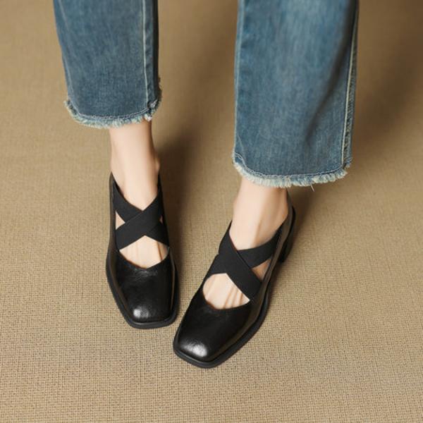 Handcrafted Luxury Leather Women’s Shoes: Elegance Redefined(EcqiH-7241)