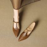 Artisanal Genuine Leather Women's Shoes: Elegance in Every Stitch(EcqiHL-7223)