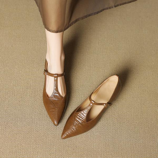 Artisanal Genuine Leather Women's Shoes: Elegance in Every Stitch(EcqiHL-7223)