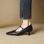 Artisanal Genuine Leather Women's Shoes: Elegance in Every Stitch(EcqiHL-7223)
