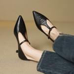 Artisanal Genuine Leather Women's Shoes: Elegance in Every Stitch(EcqiHL-7223)