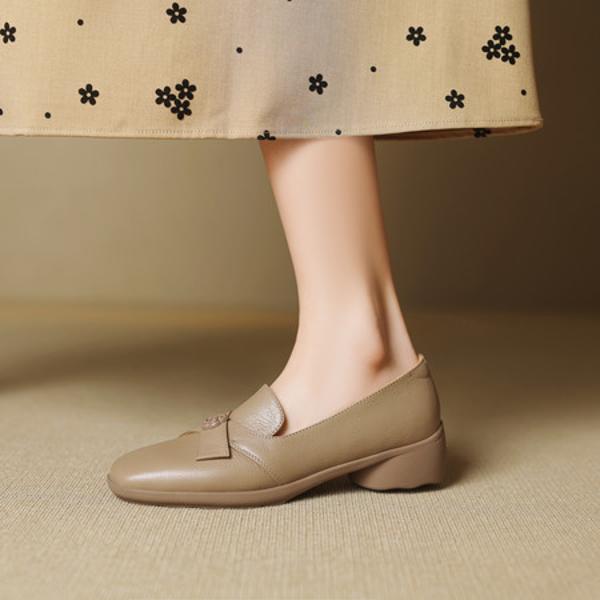 Luxury Handcrafted Genuine Leather Women's Shoes with Exquisite Craftsmanship(EcqiHL-7253)