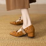 Handcrafted Genuine Leather Women's Shoes: Luxurious Elegance & Quality(EcqiHY-7058)