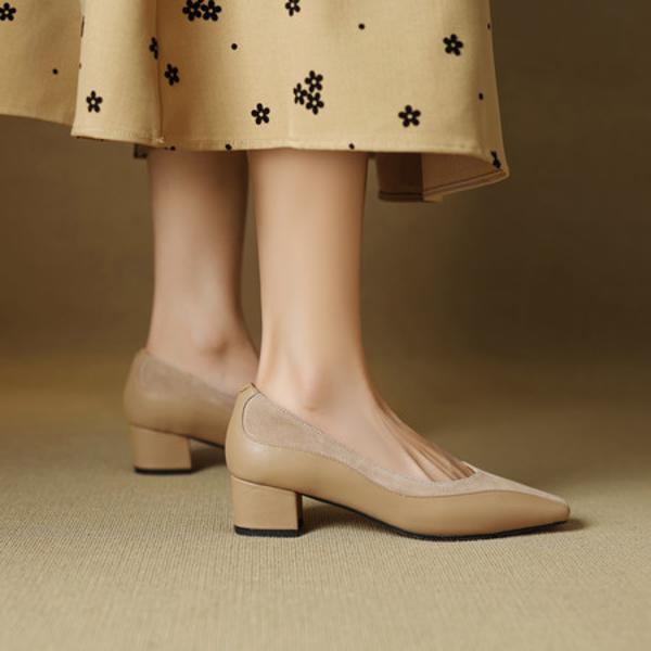 Elegant Handcrafted Leather Women's Shoes - Luxury Quality(EcqiHY-7036)