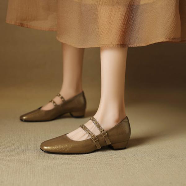 Handcrafted Luxury Leather Women's Shoes Elegance(EcqiHL-7005)