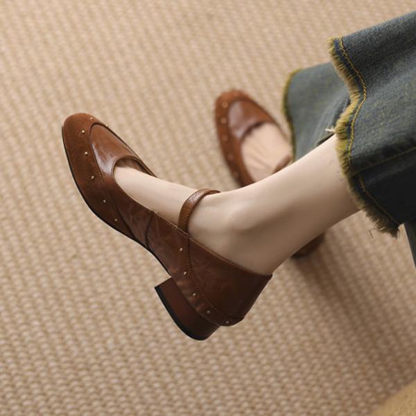 Handcrafted Leather Women's Shoes: Exquisite Craftsmanship for Elegant Luxury(EcqiHY-7065)