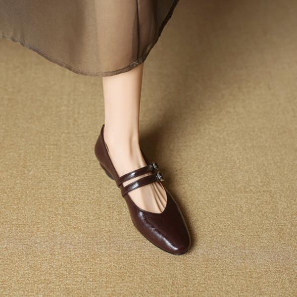 Elegant Handmade Leather Women's Shoes: Luxury, Quality Craftsmanship(EcqiHL-7003)