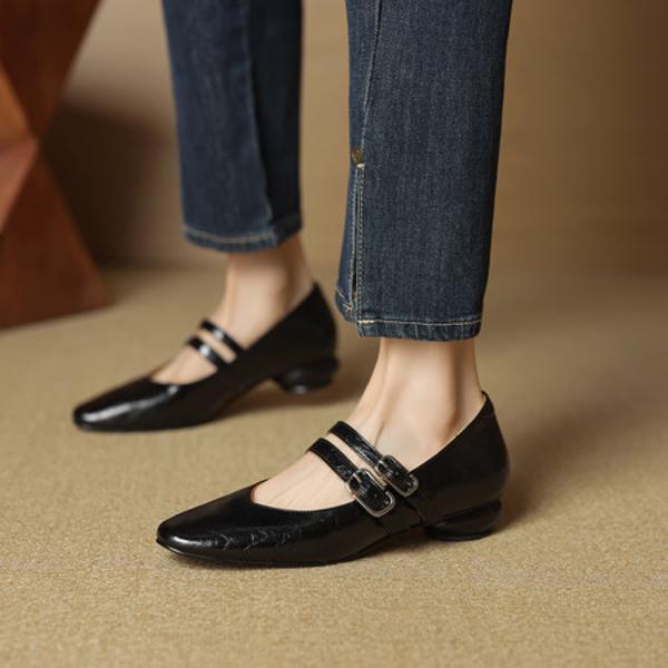 Elegant Handmade Leather Women's Shoes: Luxury, Quality Craftsmanship(EcqiHL-7003)