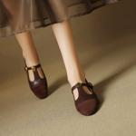 Exquisite Handcrafted Genuine Leather Women's Shoes for Luxurious Elegance(EcqiHL-7025)