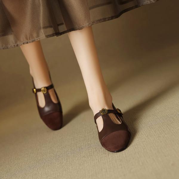 Exquisite Handcrafted Genuine Leather Women's Shoes for Luxurious Elegance(EcqiHL-7025)