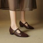 Exquisite Handcrafted Genuine Leather Women's Shoes for Luxurious Elegance(EcqiHL-7025)