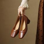 Handcrafted Luxury Genuine Leather Women's Shoes - Elegant Craftsmanship(EcqiHY-7032)