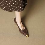 Elegant Handmade Leather Women’s Shoes: Exquisite Craftsmanship & Quality(EcqiHL-7196)