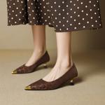 Elegant Handmade Leather Women’s Shoes: Exquisite Craftsmanship & Quality(EcqiHL-7196)