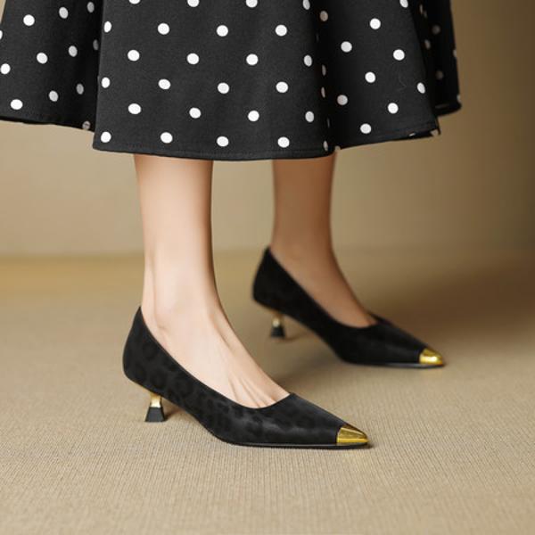 Elegant Handmade Leather Women’s Shoes: Exquisite Craftsmanship & Quality(EcqiHL-7196)