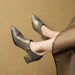 Luxurious Handcrafted Leather Women's Shoes with Exquisite Craftsmanship(EcqiH-7286)