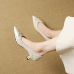 Luxury Handcrafted Leather Women's Shoes: Elegant Craftsmanship(EcqiHL-7296)