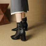 Exquisite Handcrafted Leather Shoes for Elegant Women(EcqiH-7306)