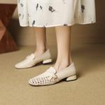 Elegant Handcrafted Leather Women's Shoes - Luxury Craftsmanship Quality(EcqiH-7301)