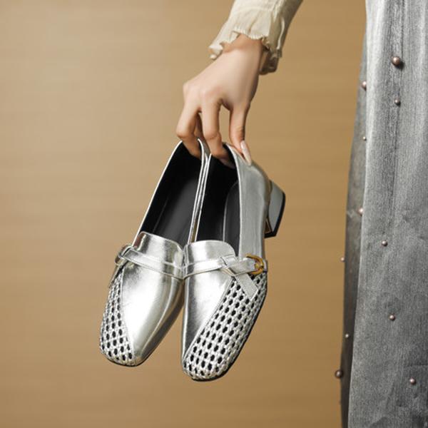 Elegant Handcrafted Leather Women's Shoes - Luxury Craftsmanship Quality(EcqiH-7301)