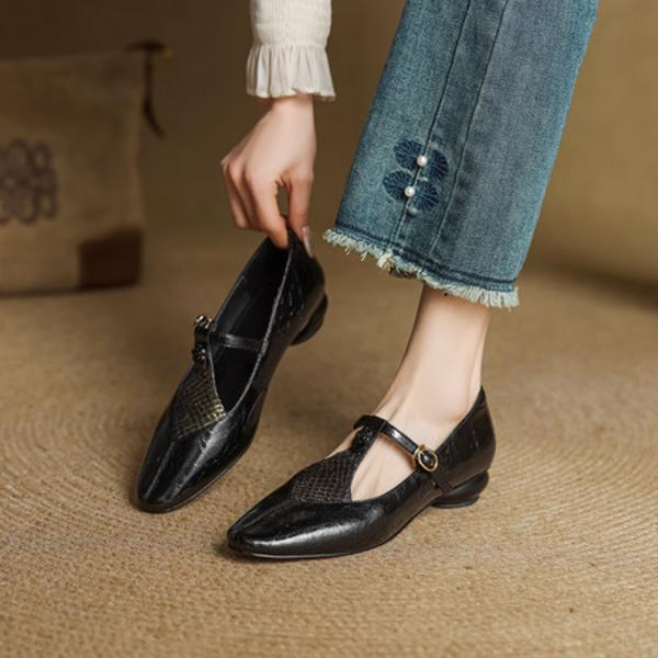 Exquisite Handcrafted Leather Women's Shoes for Elegant Luxury(EcqiHL-7310)