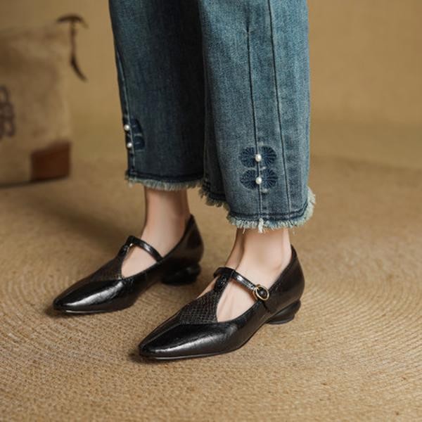 Exquisite Handcrafted Leather Women's Shoes for Elegant Luxury(EcqiHL-7310)