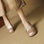 Genuine Leather Handcrafted Women's Shoes: Luxurious Elegance in Every Stitch(EcqiH-7308)