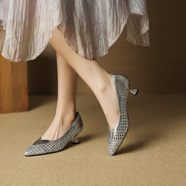 Exquisite Handcrafted Genuine Leather Women's Shoes for Luxurious Elegance(EcqiH-7338)