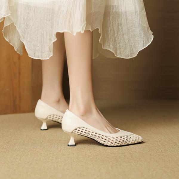 Exquisite Handcrafted Genuine Leather Women's Shoes for Luxurious Elegance(EcqiH-7338)