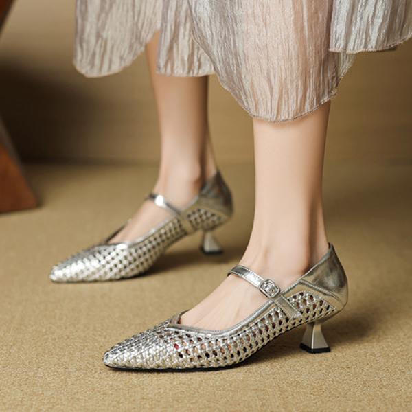 Exquisite Handmade Leather Women’s Shoes: Elegant Luxury(EcqiH-7352)