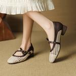 Handcrafted Luxury Genuine Leather Women's Shoes: Elegant Craftsmanship(EcqiH-7356)