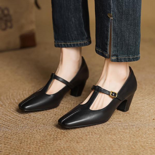 Handcrafted Luxury Leather Women's Shoes for Timeless Elegance(EcqiH-7370)